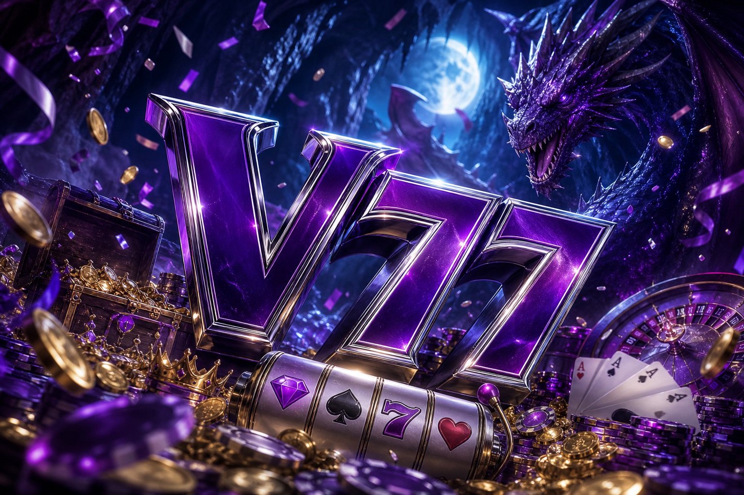Tampilan halaman permainan Fortune Gems di V77 dengan gulungan permata