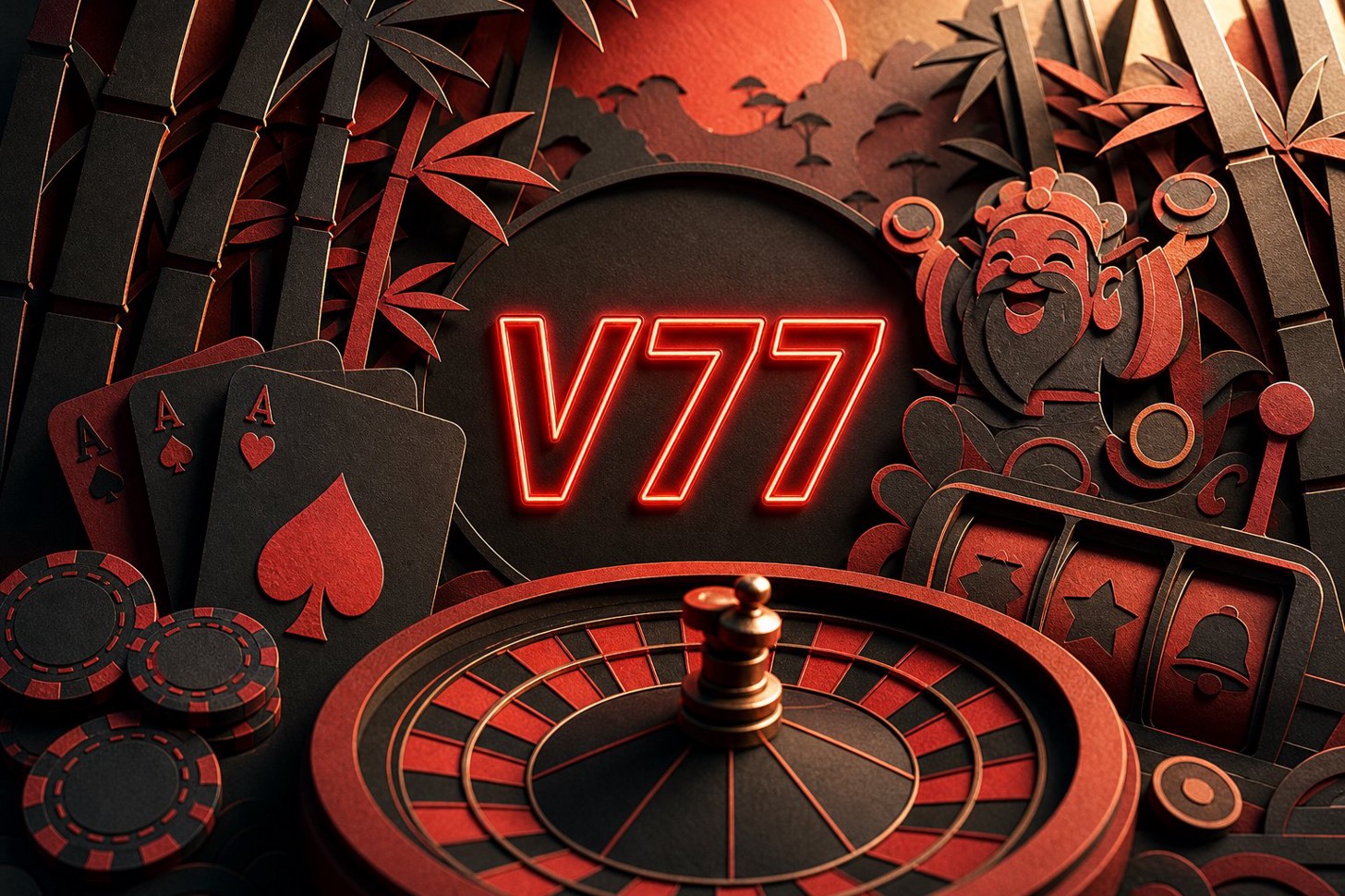 Kartu hadiah pendaftaran dan absen harian di halaman V77